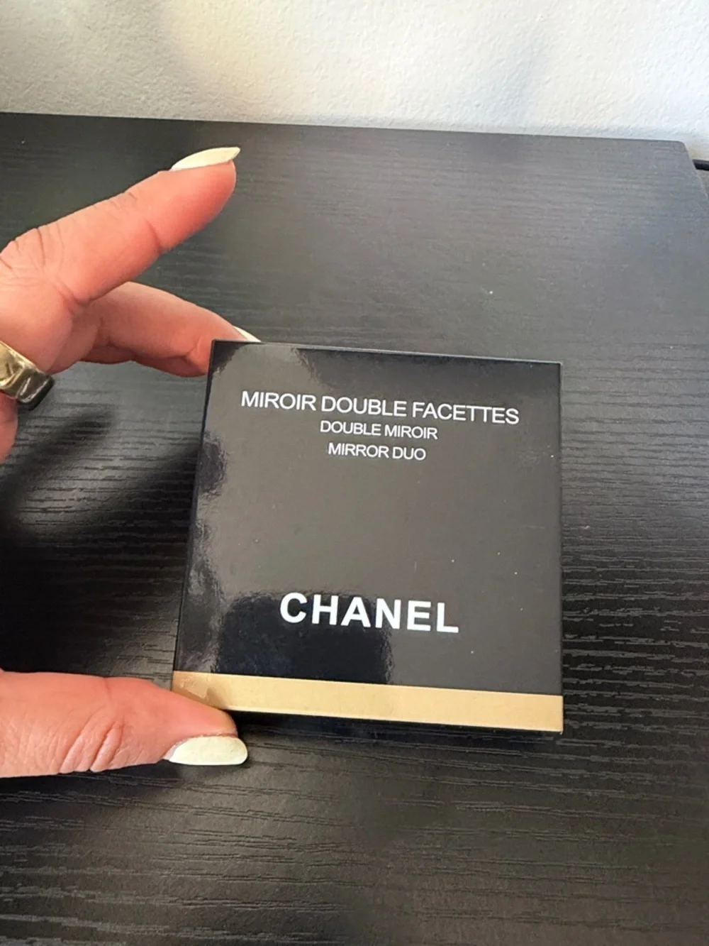 Chanel Miroir Double Facettes Compact Mirror - Black
